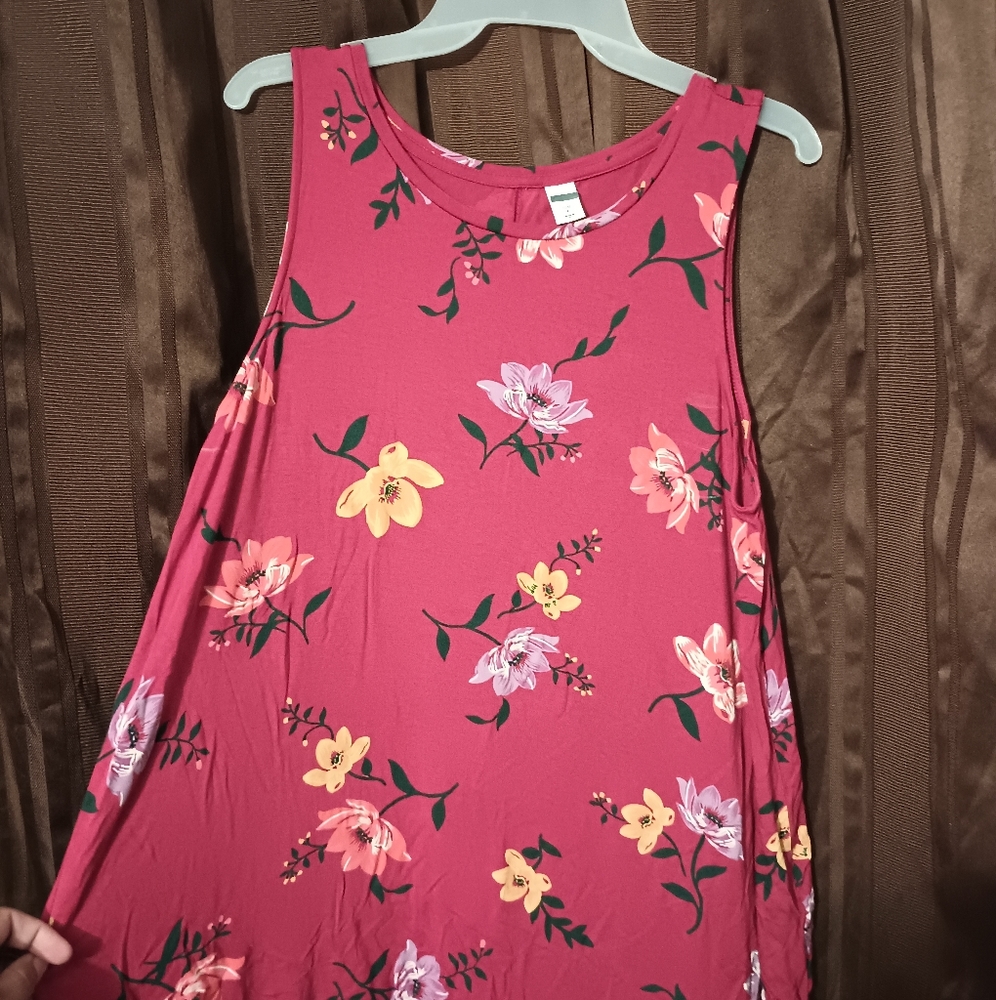 Old Navy Red Floral Blouse
